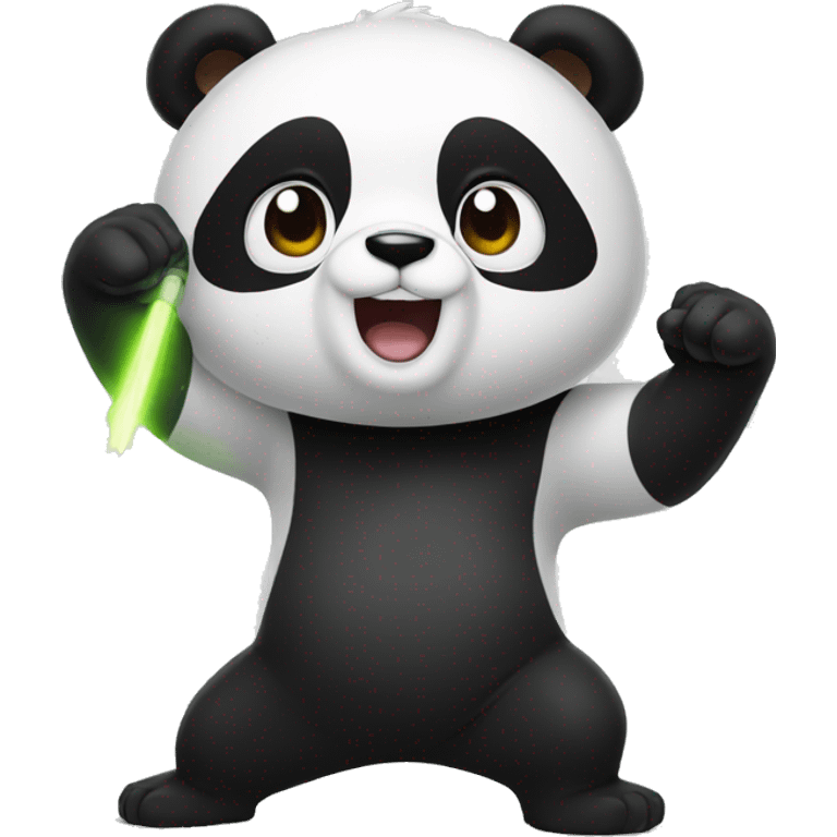 Panda show his power  emoji