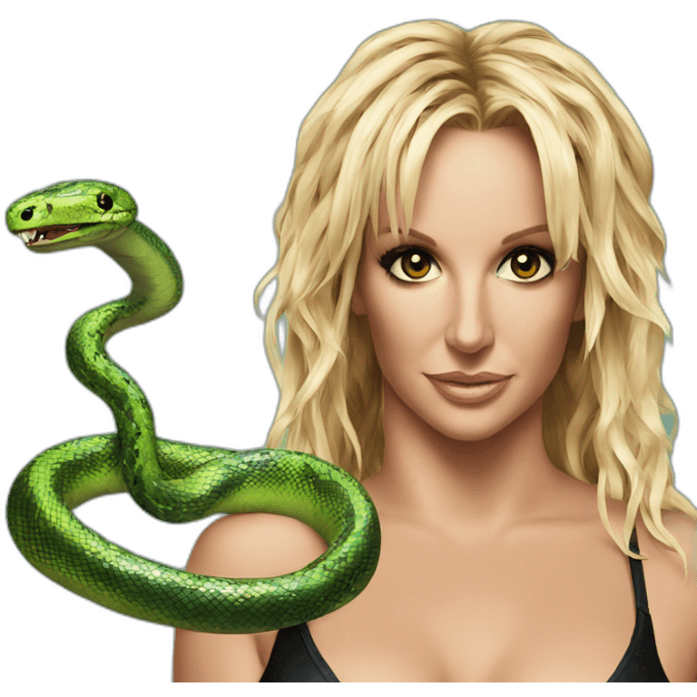 britney Spears with snake emoji