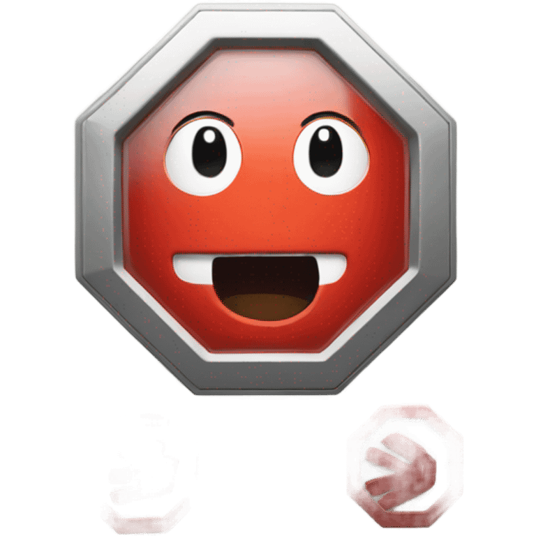 Blinking stop sign  emoji