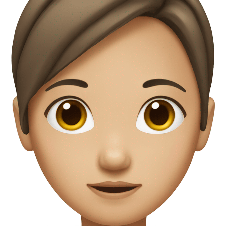 Girl with brown hair wasian  emoji