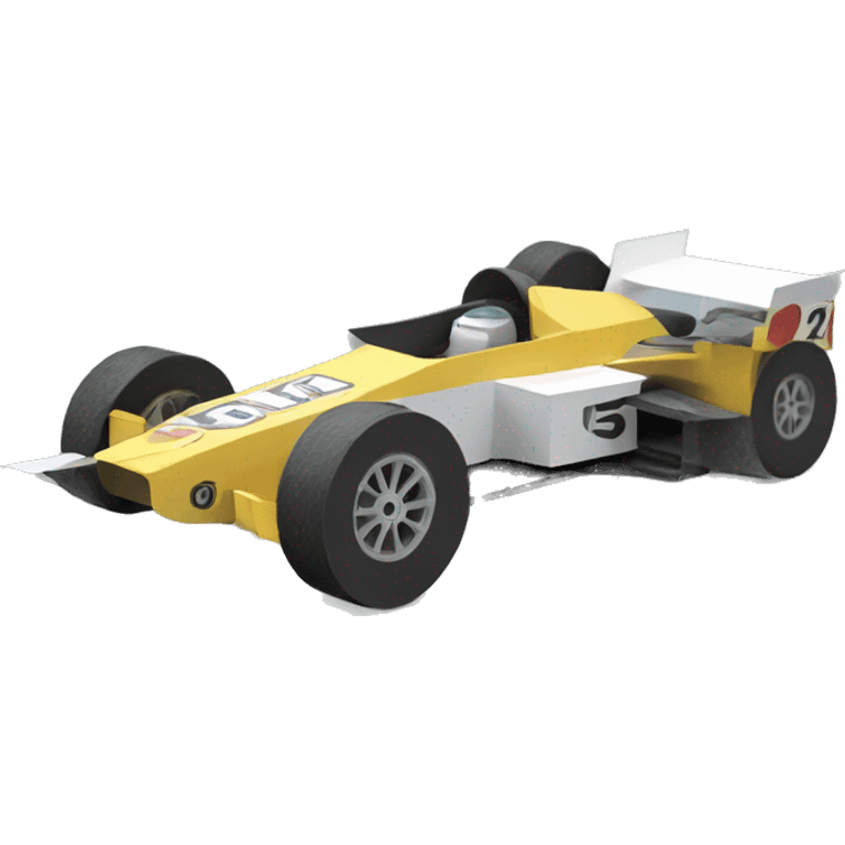 Papercraft racing car emoji