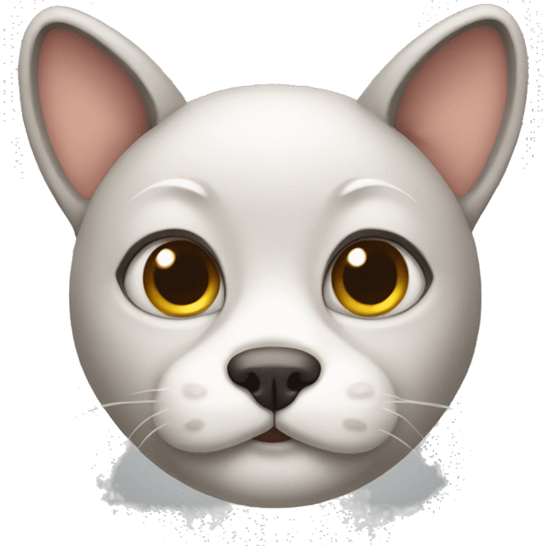 Cat wearing dog ears emoji