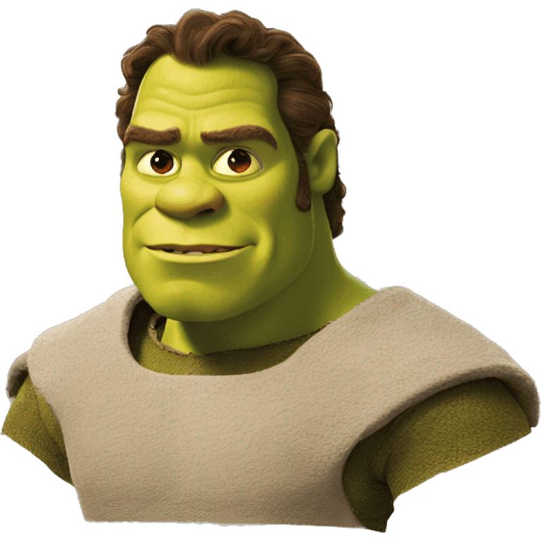 Shrek as Henry Cavill emoji