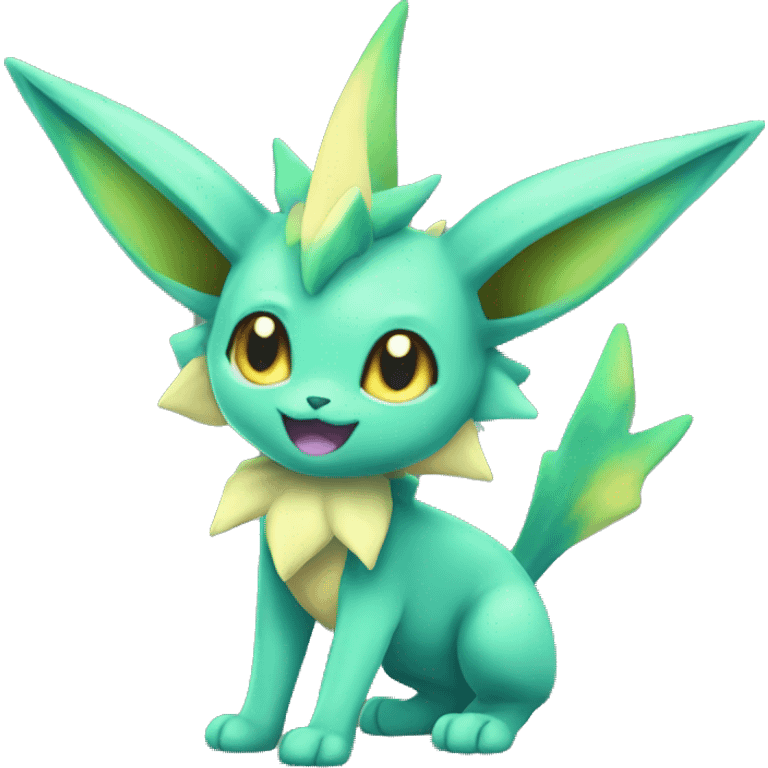 Vaporeon-Leafeon full body emoji