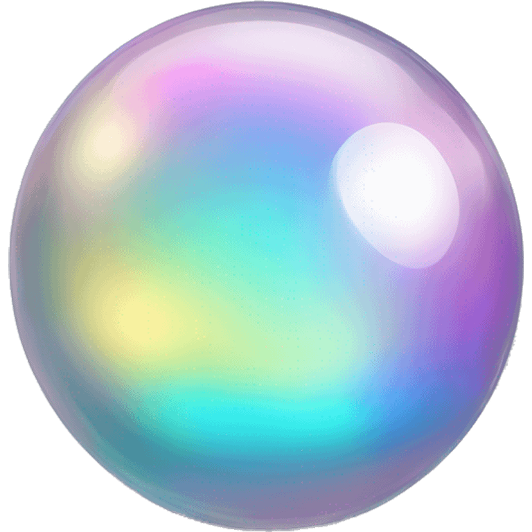 Sparkly glossy Pastel iridescent glass crystal glass marble ball emoji