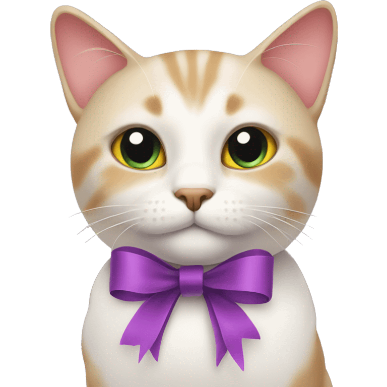 cat with ribbon emoji