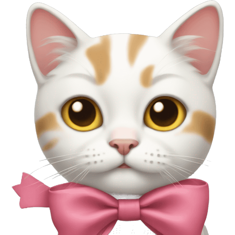 cat with a tiny bow  emoji