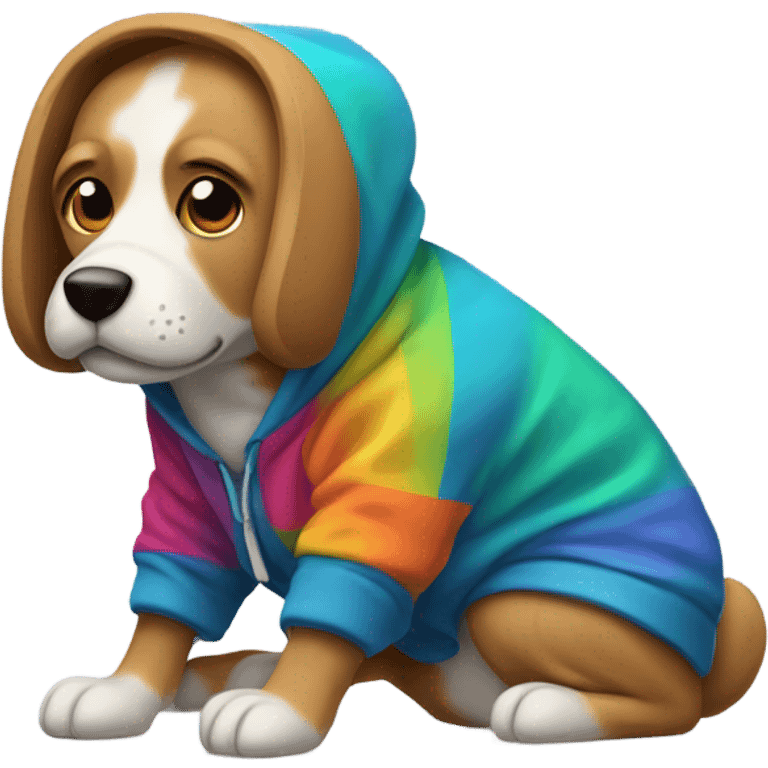 dog wearing a hoodie emoji