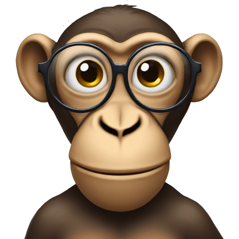 monkey with glasses emoji