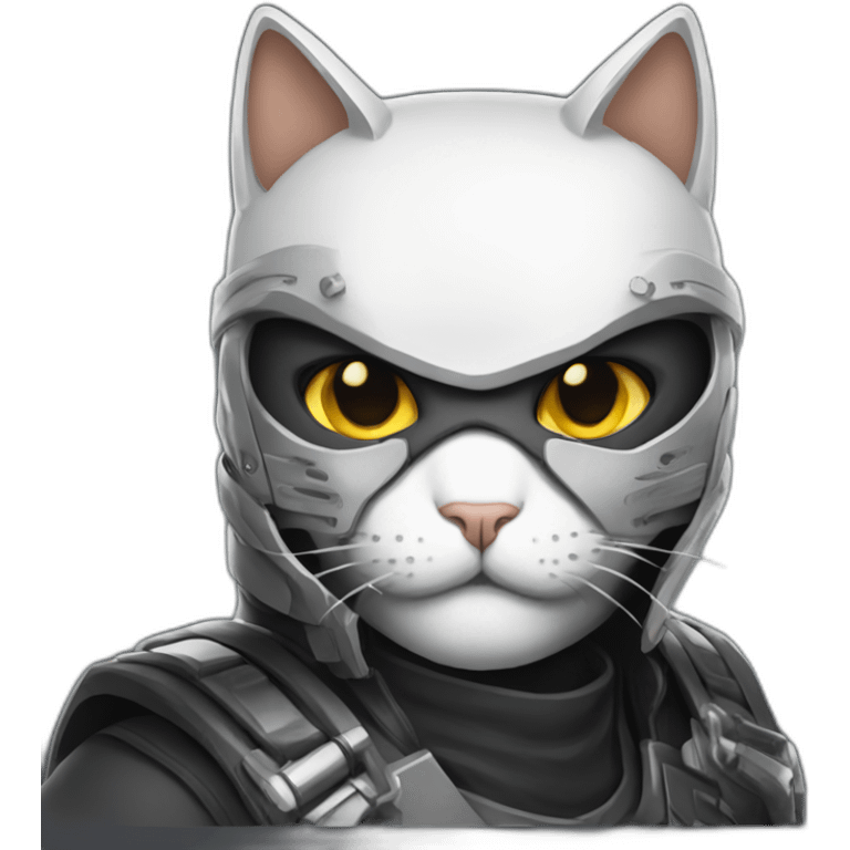 Cat ninja but it is terminator emoji