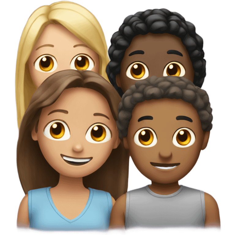 Three friends hanging out emoji