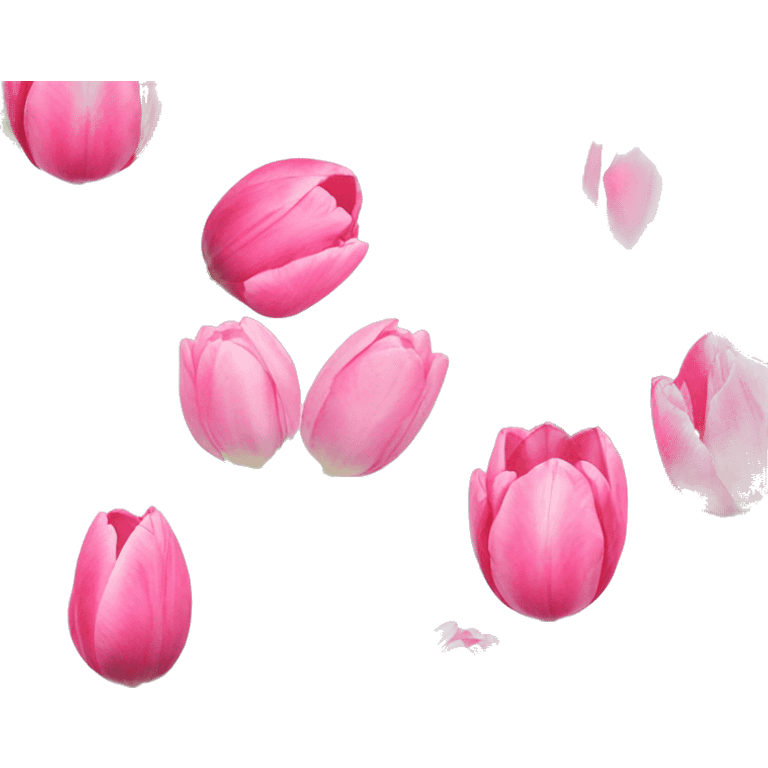 Tulips watercolor pink emoji