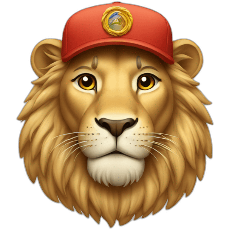 lion with cap emoji