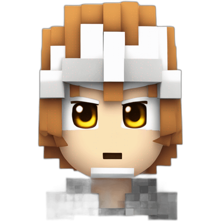 Kurosaki Ichigo estilo minecraft dando pulgar arriba emoji