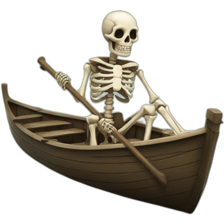 skeleton-ferryman-on-a-boat emoji