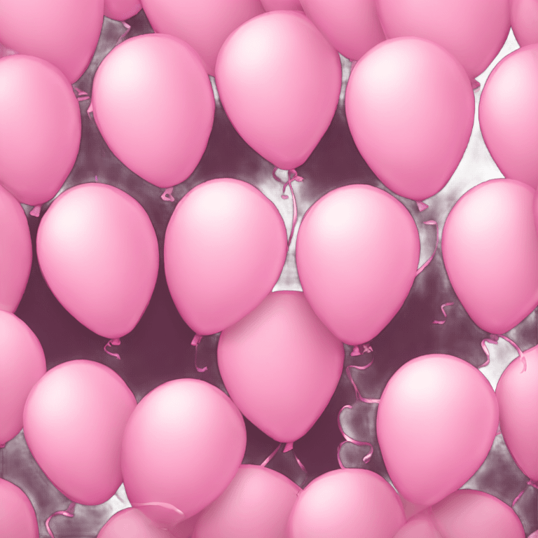 Light pink birthday balloons emoji