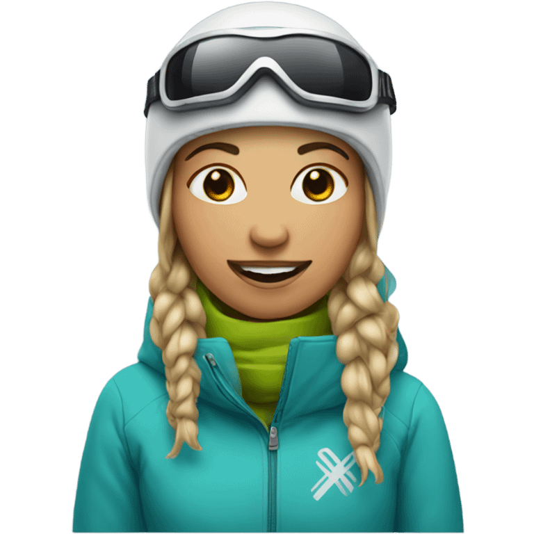 Woman snowboarder emoji