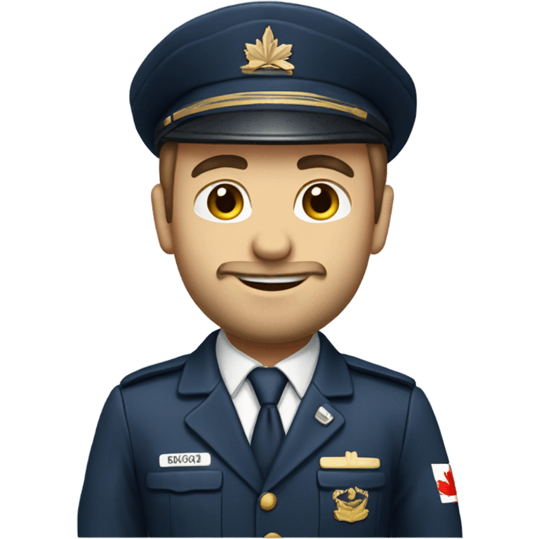 Canadian airline pilot with a short beard emoji