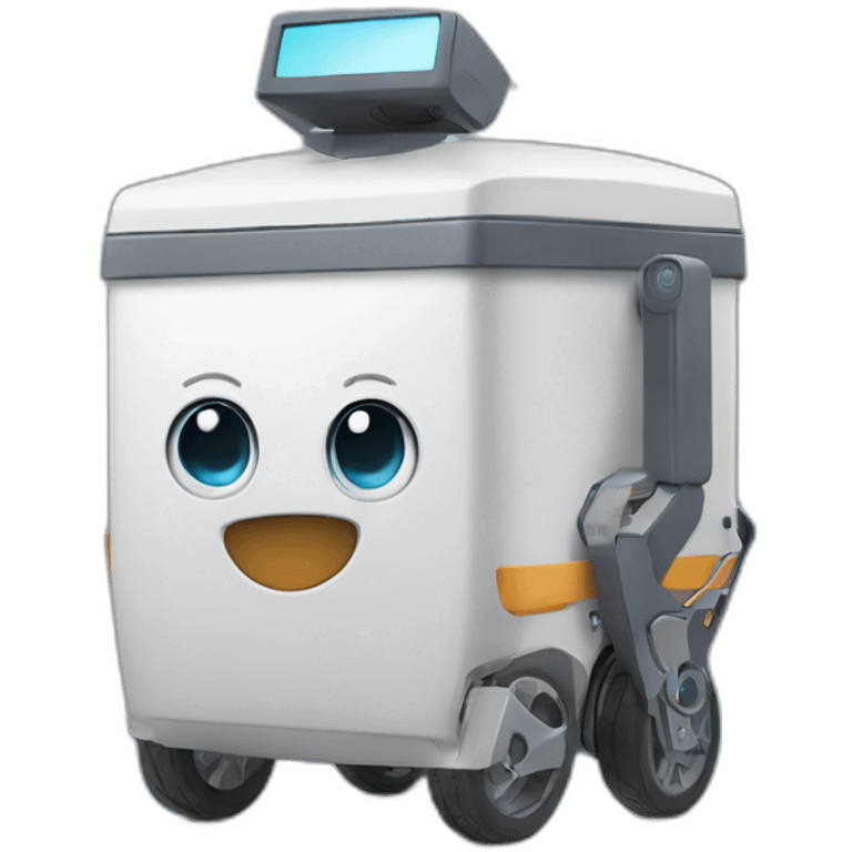 cute delivery robot emoji