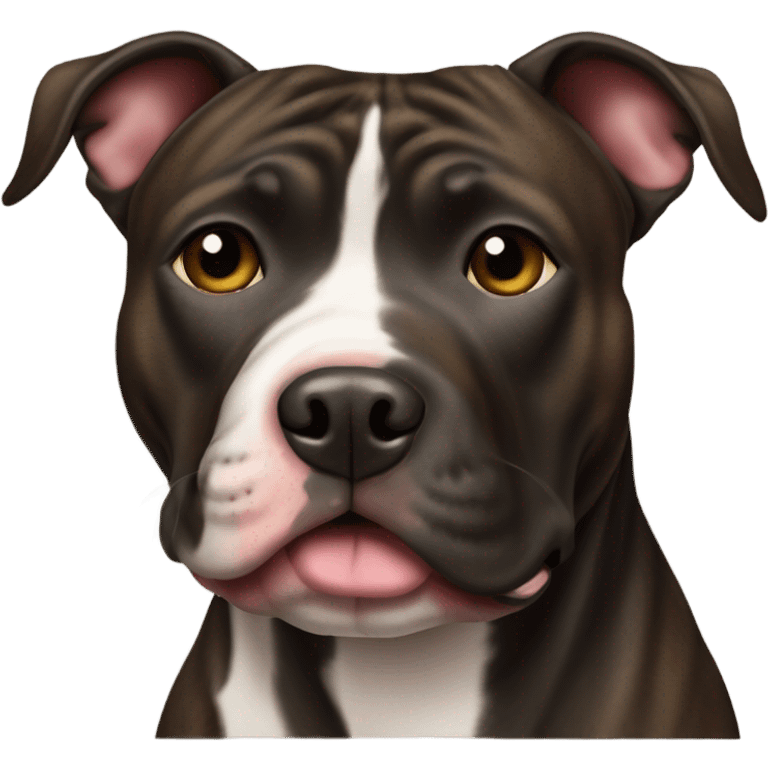 American pitbull terrier dark brindle emoji