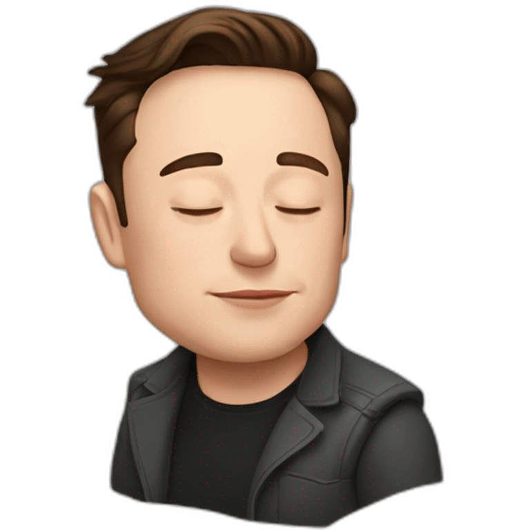 Sleeping elon musk emoji