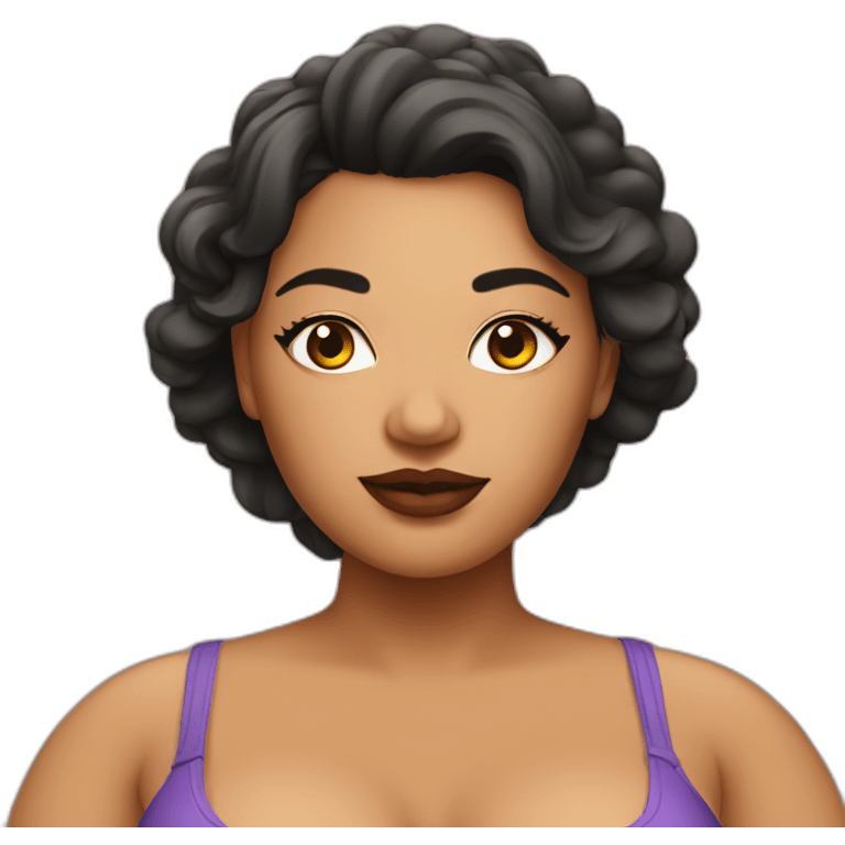 Plus size seductive woman emoji