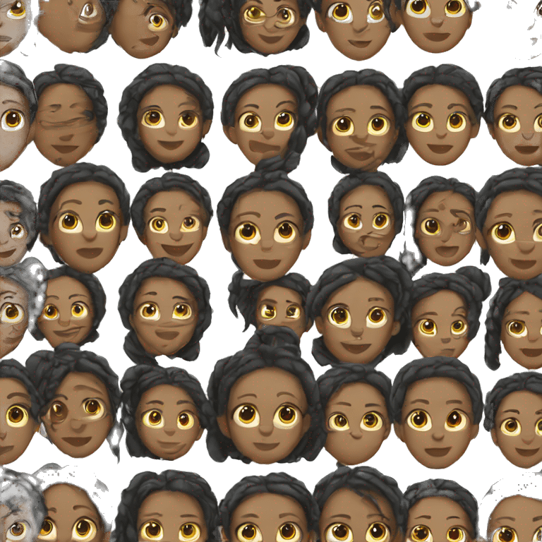 black girl with pigtails  emoji