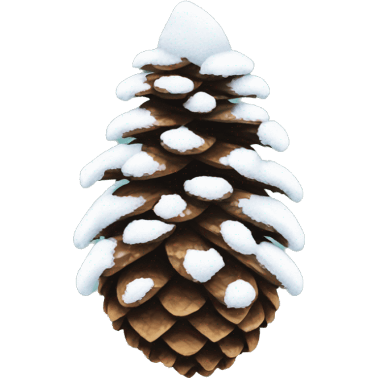 Pine cone with snow on it emoji