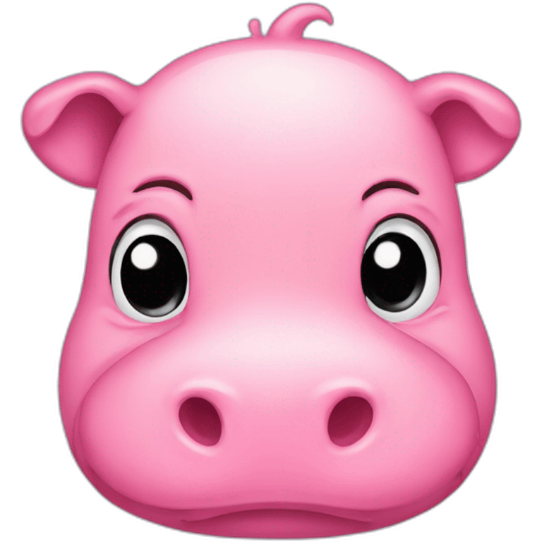 pink sad hippo emoji