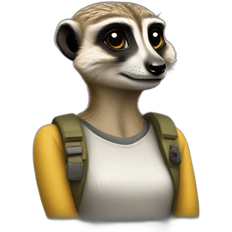 female meerkat hacker emoji