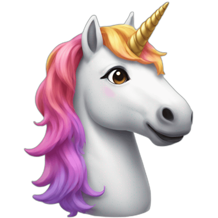 Rainbow unicorn emoji