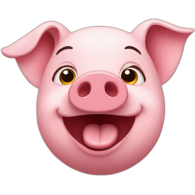 Cute Pig in the cinema emoji