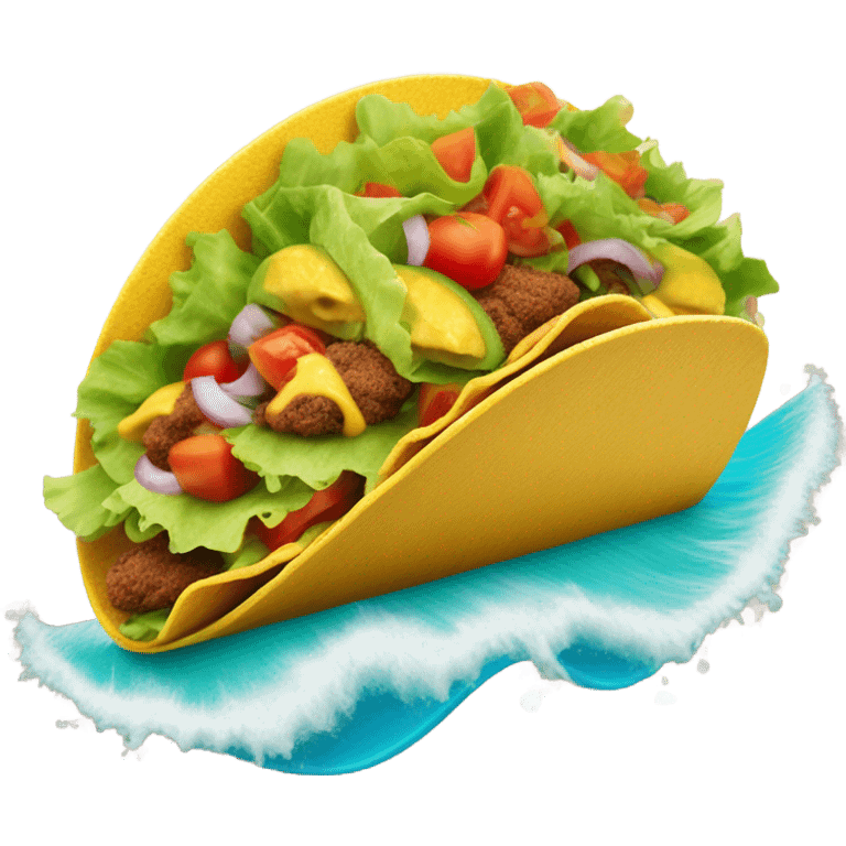 Tacos surfing  emoji