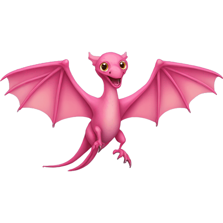 Pink pterodactyl emoji