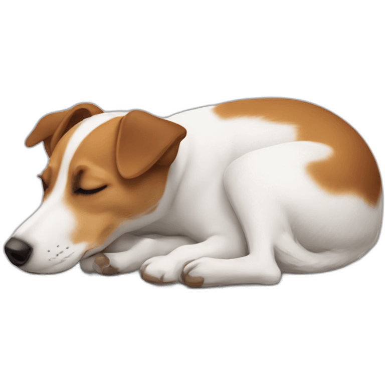 sleeping jack russel emoji