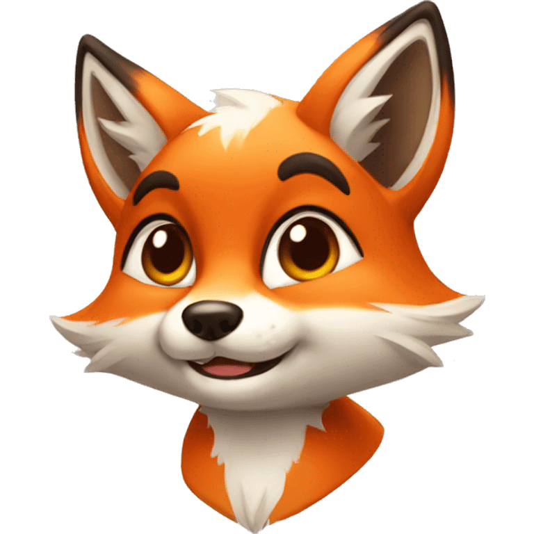 flirtatious fox emoji