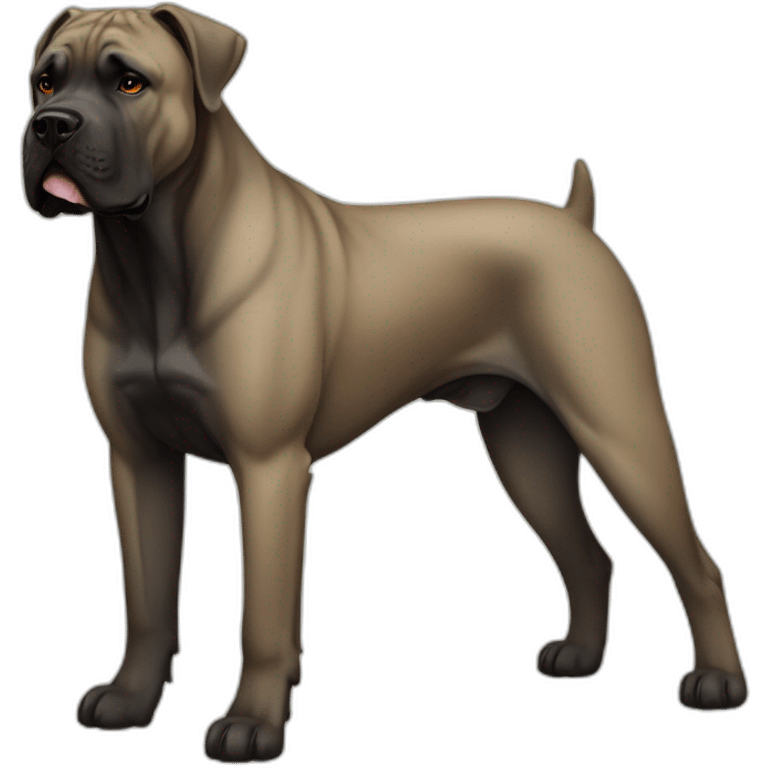 dog Cane Corso color fawn full body emoji