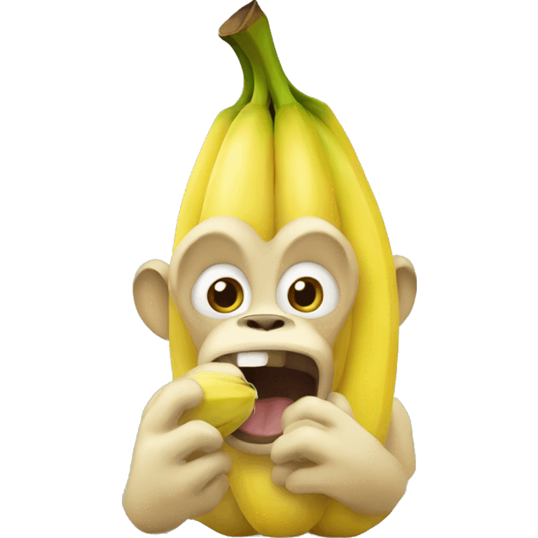 un singe qui mange une banane emoji