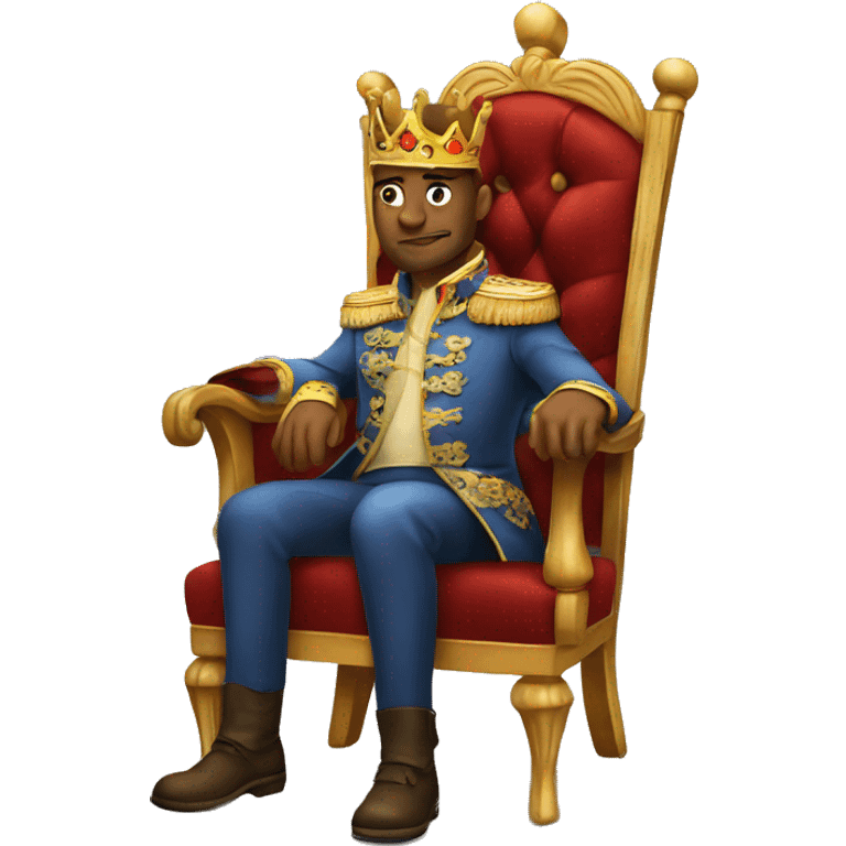 the king on a chair  emoji