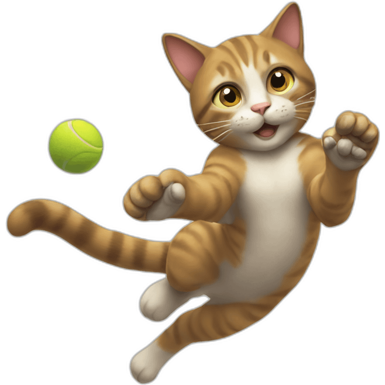 cat catching a ball emoji