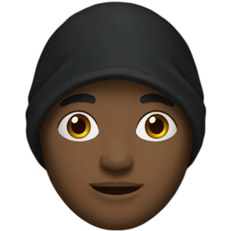 black hood emoji