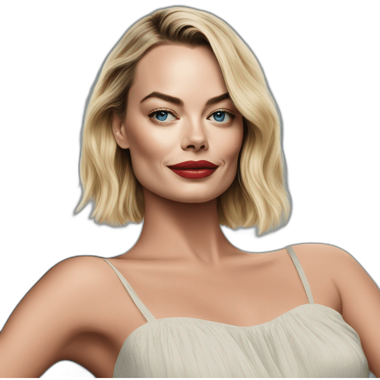 Margot Robbie leaned back emoji