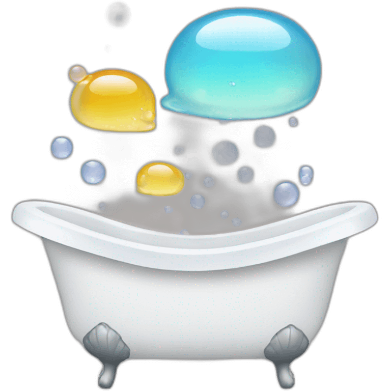 Bathtub with bubbles emoji