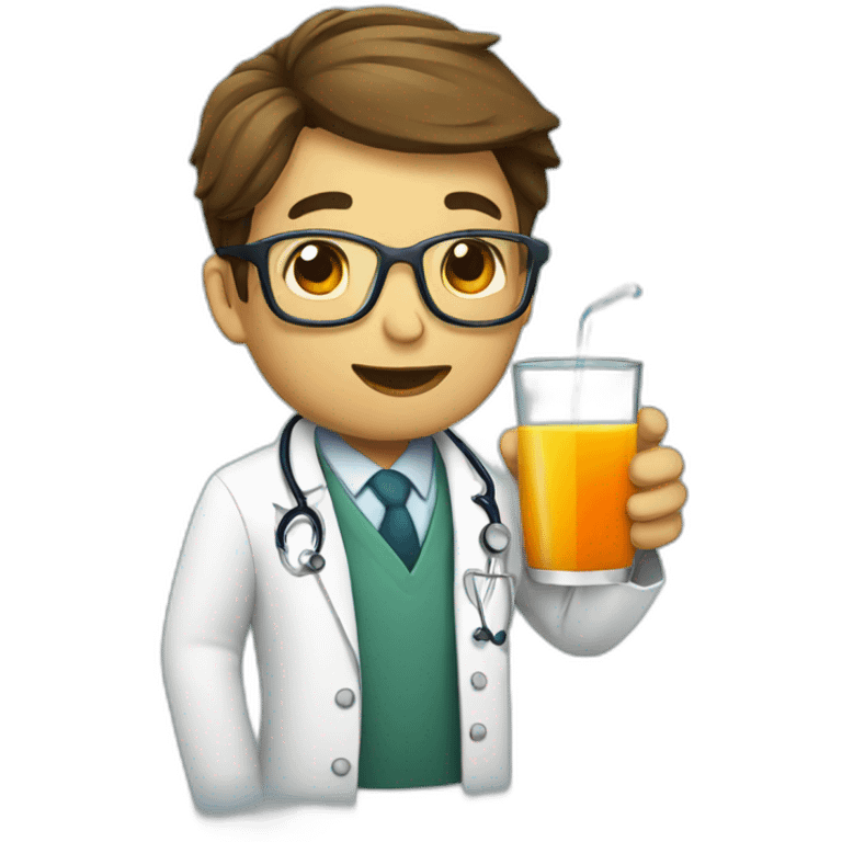 doctor drinking juice emoji