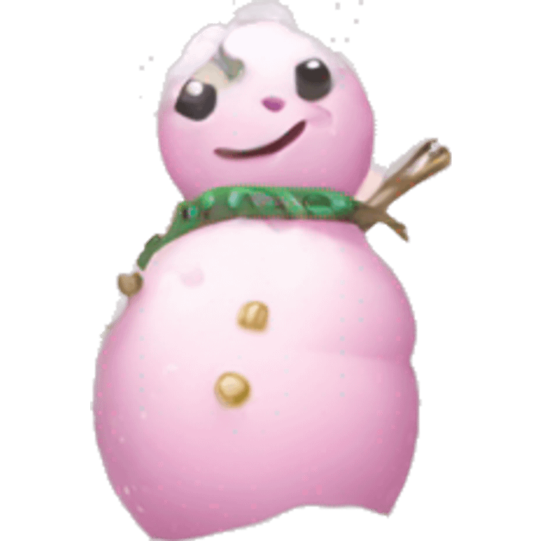 Pastel pink snow globe emoji