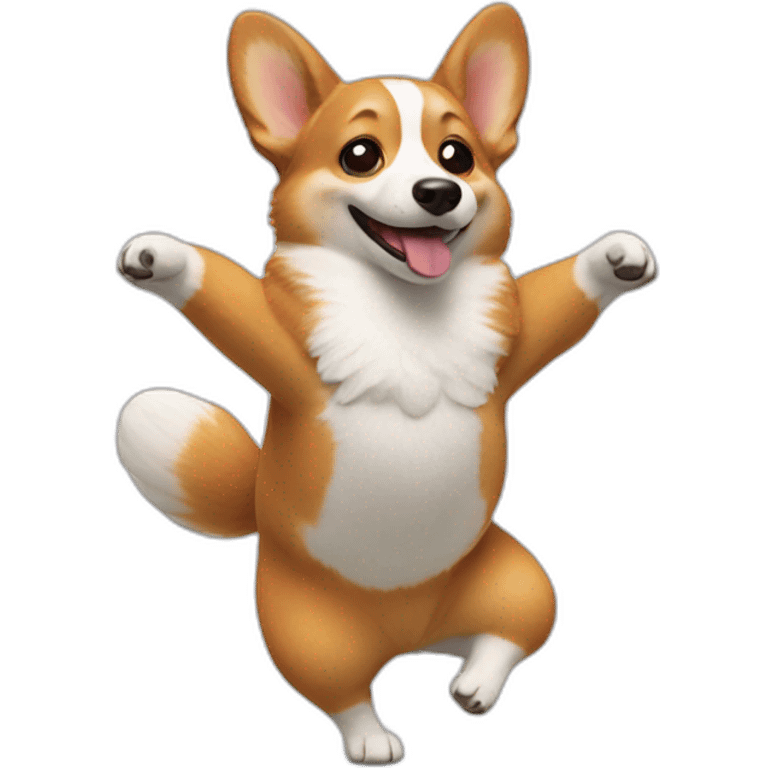 Corgi dancing emoji