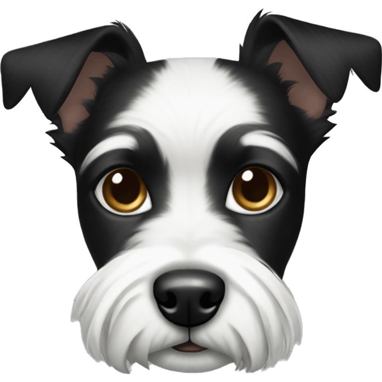 Black and white terrier emoji