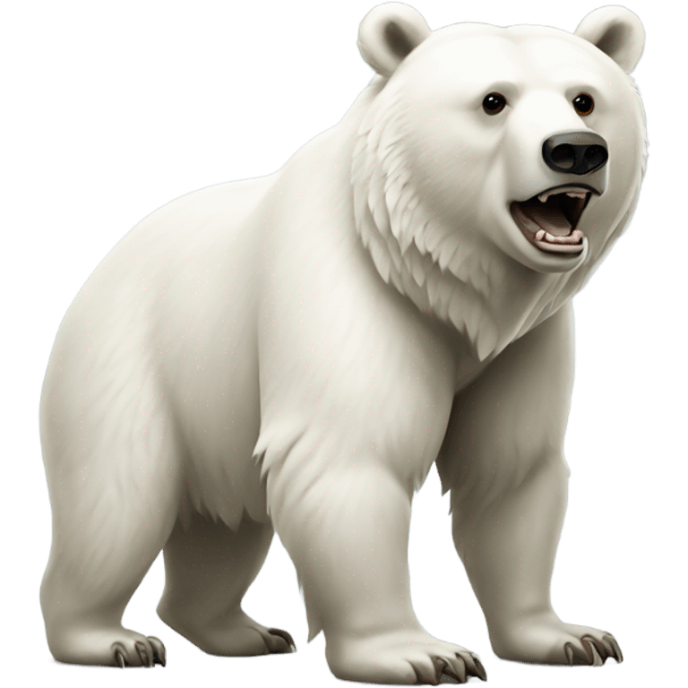 all white grizzly bear emoji