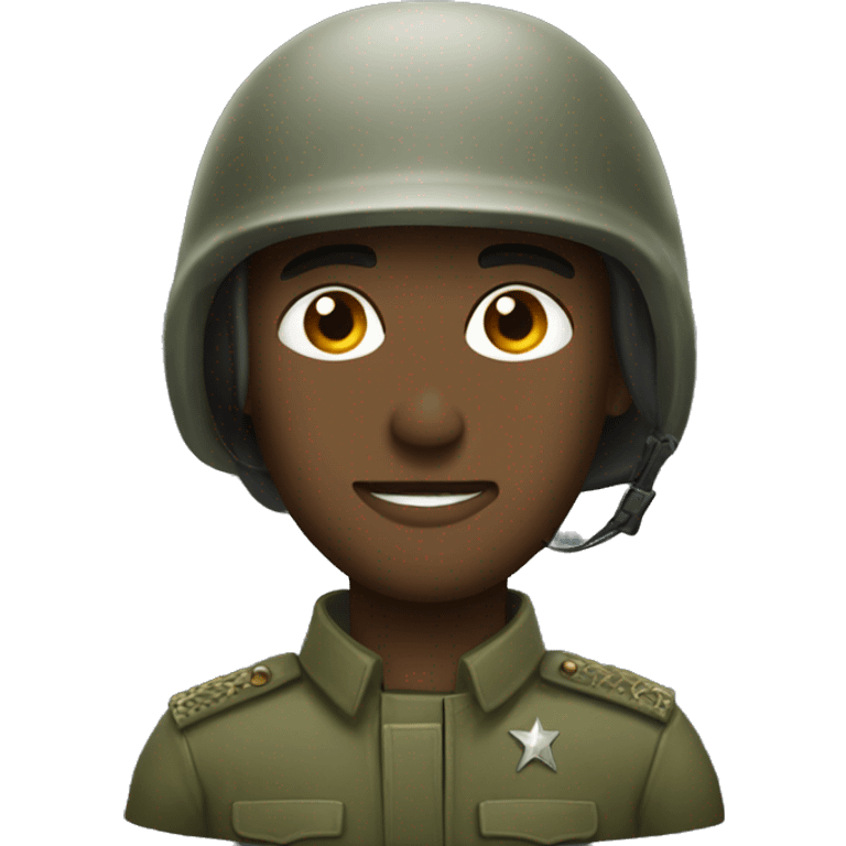 Persona con casco militar emoji