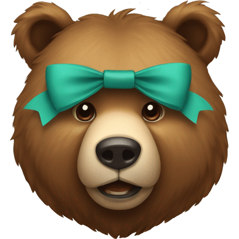 Bear with bow emoji